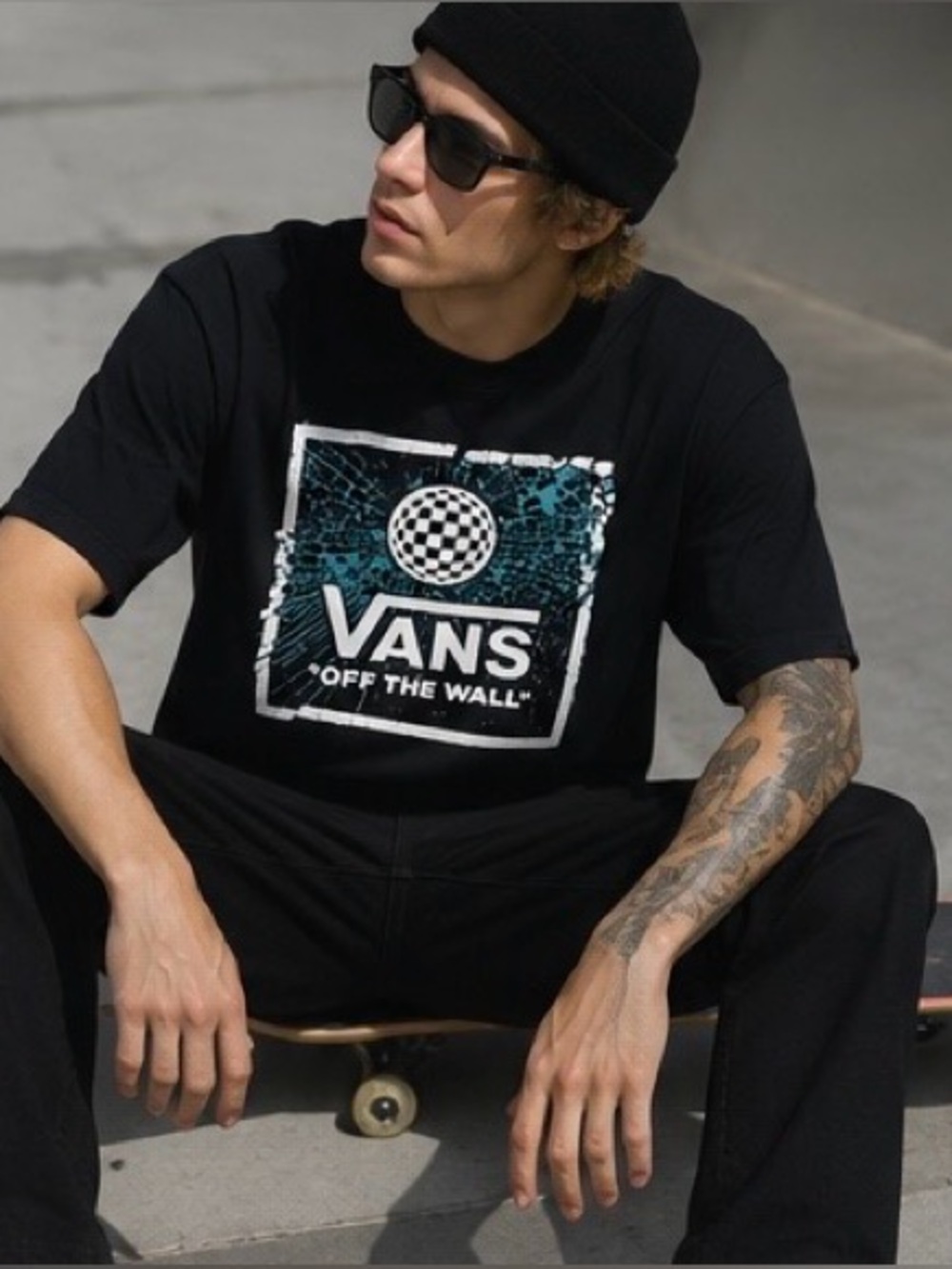 Vans Off The Wall Graphic Tee |Medium| Black Checkerboard | Skate Streetwear